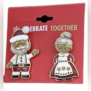 Kohl’s Medium Skin Tone Mr. & Mrs. Claus Drop Earrings